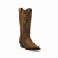 Classic brown western boot with leather finish and traditional stitching details