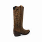 Classic brown western boot with leather finish and traditional stitching details