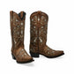 Classic brown western boot with leather finish and traditional stitching details